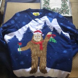 Tipsy elves Bigfoot sweater.